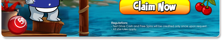 Claim a $50 Test Drive Cash PLUS 50 Free Spins on Lobsterama.