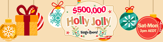 $500,000 Holly Jolly Bingo Room!